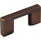 Jeffrey Alexander 32 mm Center-to-Center Brushed Oil Rubbed Bronze Square Sutton Cabinet Bar Pull 635-32DBAC - alternate 1